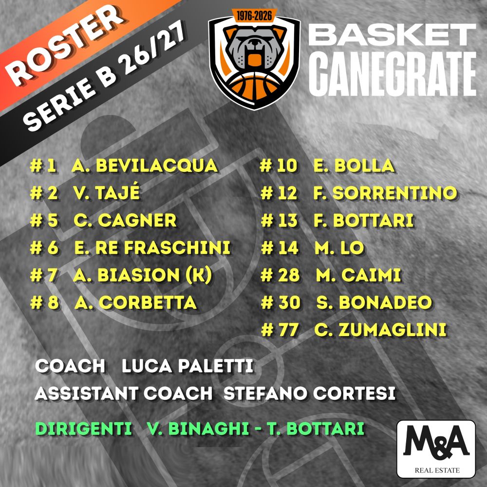 ROSTER BASKET CANEGRATE 2026/2027